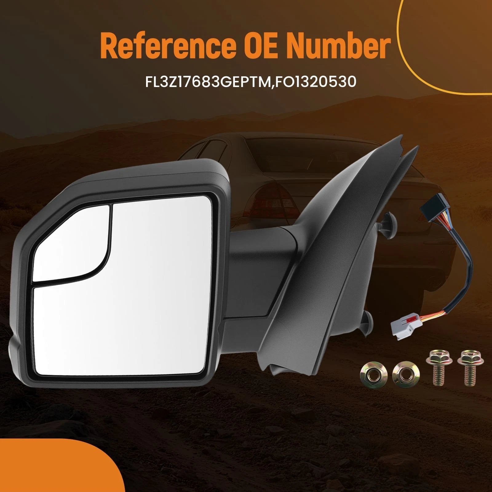 Left Heated Signal Mirror for Ford F-150 XLT (2015-2020)