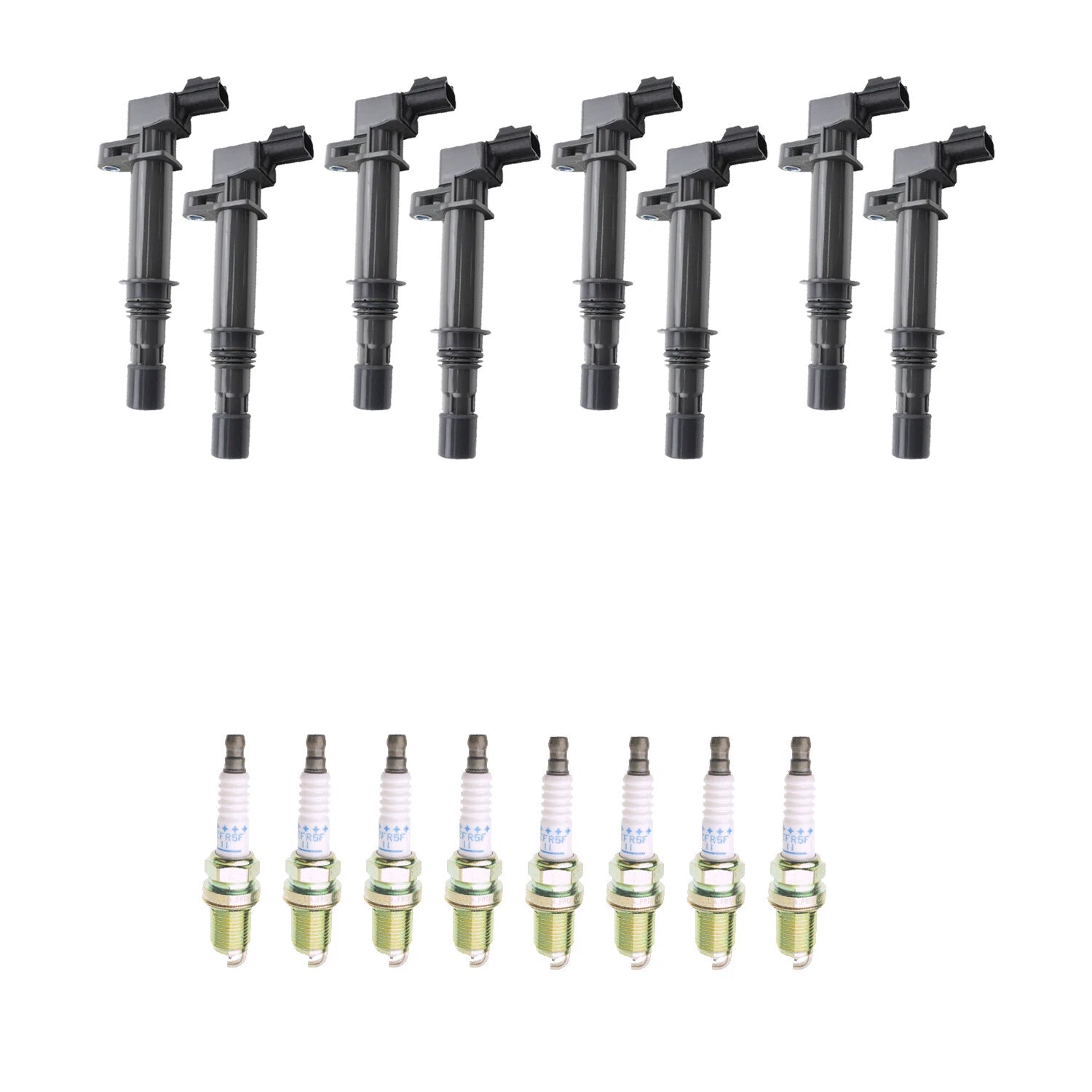 Set of 8 Ignition Coils & NGK Platinum Spark Plugs for Dakota 4.7 V8 (2005–2011)