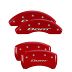 Red Caliper Covers Front and Rear for 2013-2016 Dodge Dart by MGP