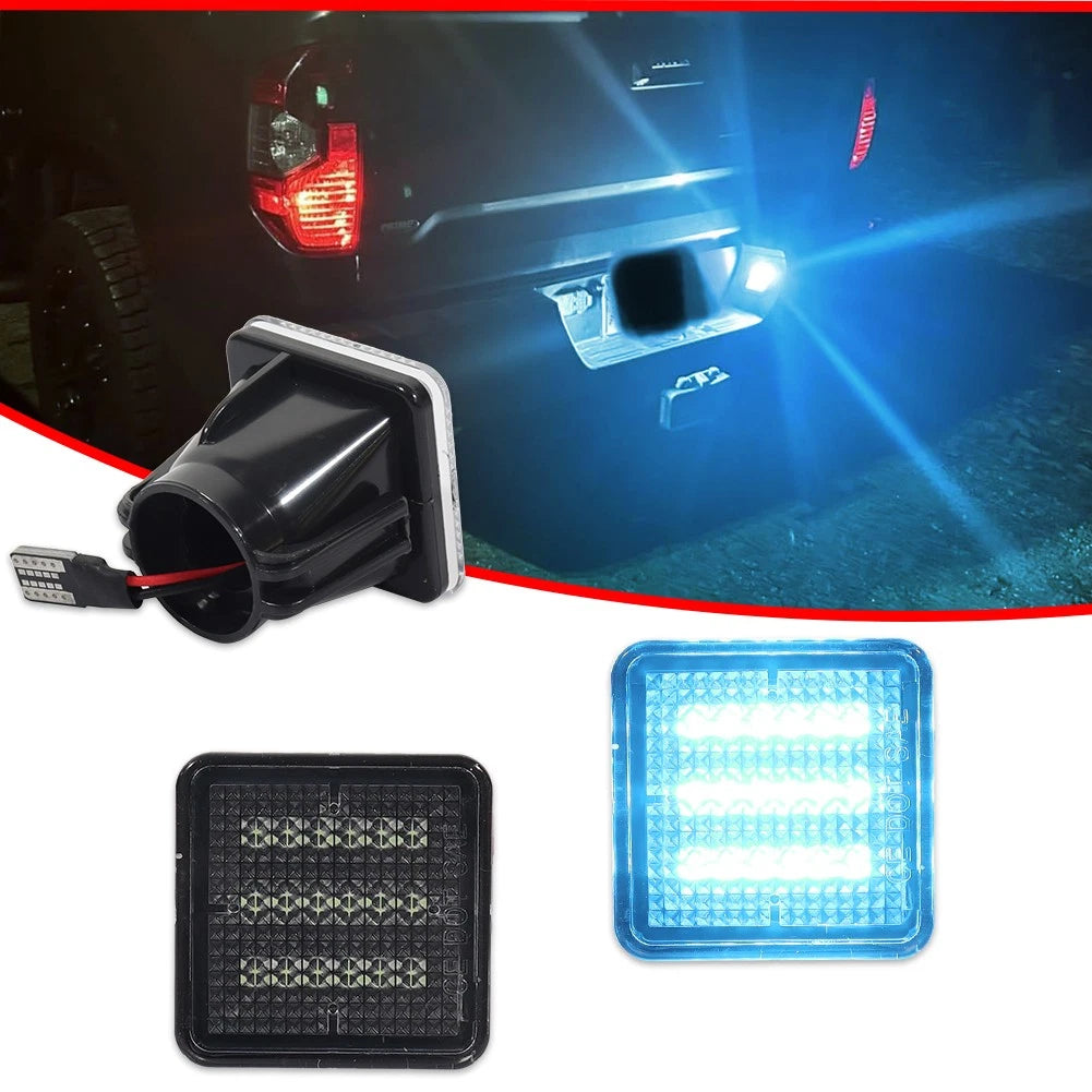 Set of 2 Ice Blue LED License Plate Lights for Toyota Tacoma Tundra (2016–2022)