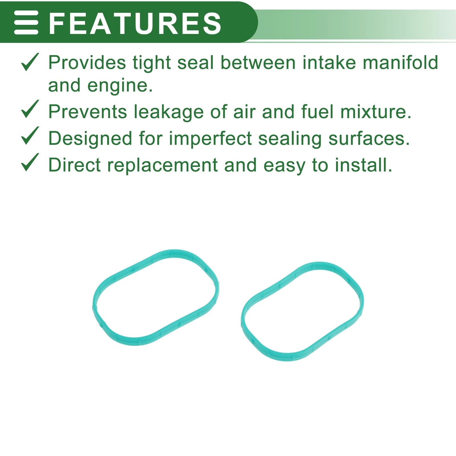 Set of 4 Engine Intake Manifold Gaskets for Ford Focus (2010–2020) No.CM5E9439AA