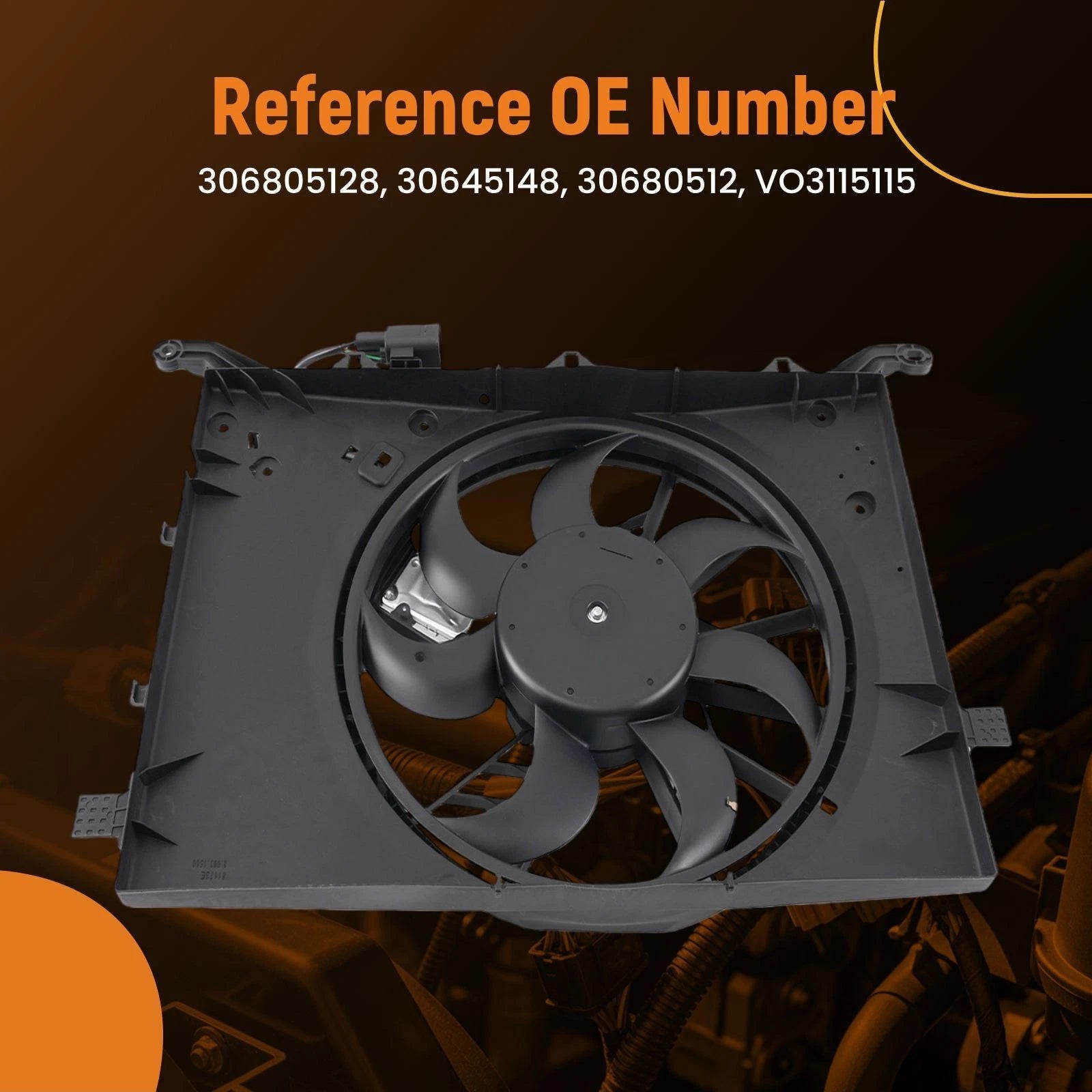Radiator Cooling Fan for Volvo S60/S80/V70 (2004–2007)