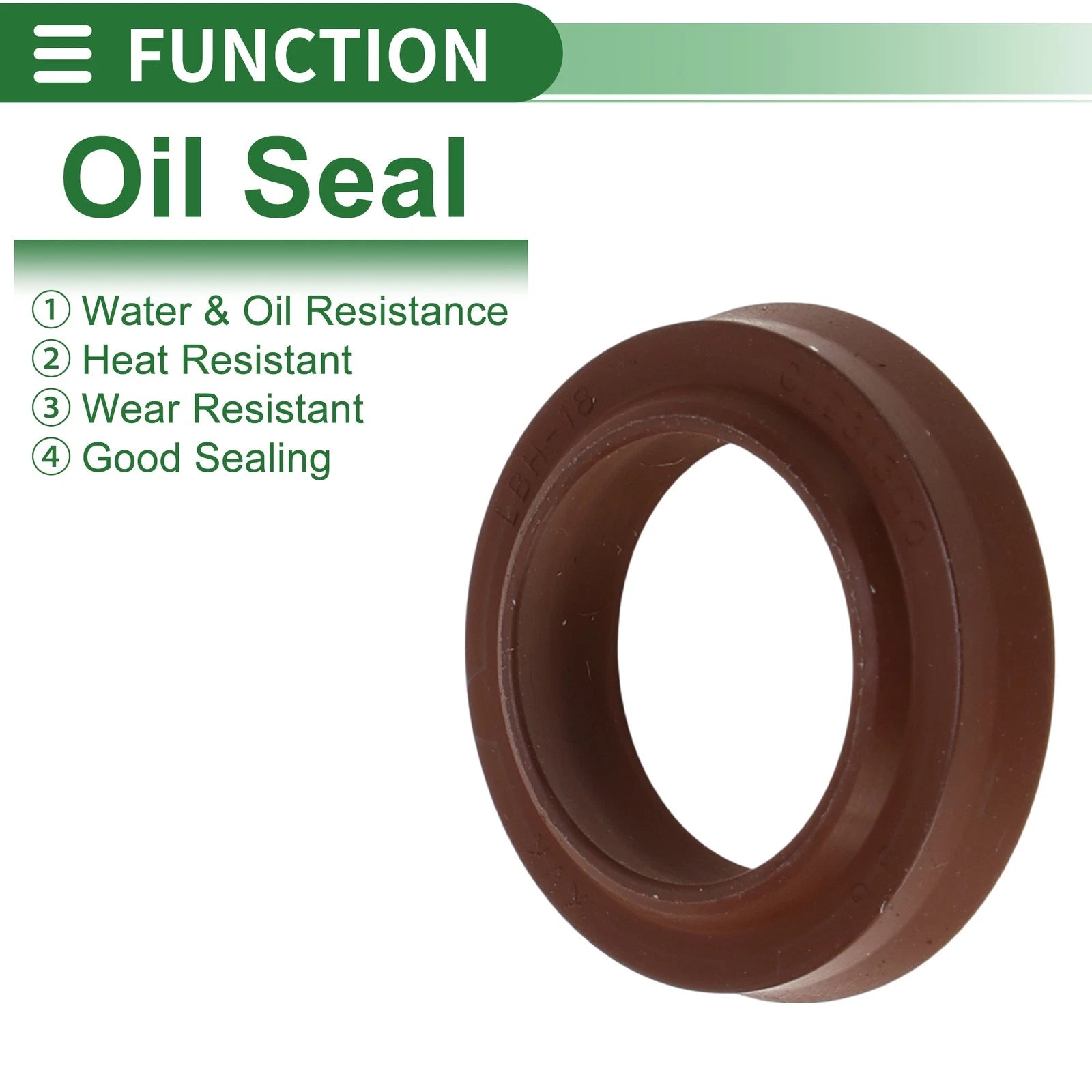 Set of 5 Oil Seal Rotary Shaft Seal FKM Rubber 18x26x4.5mm