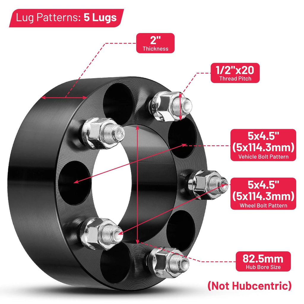 Wheel Spacers for Jeep Wrangler Cherokee Ford Mustang (2000-2004)
