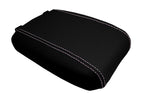 Console Lid Armrest Cover for Toyota Tacoma (2016–2019) Carbon Fiber Pink Stitch