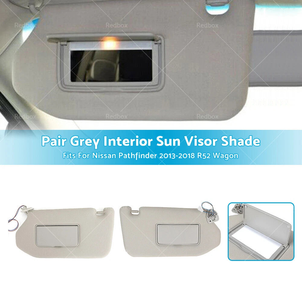 Set of 2 Interior Sun Visor Shades for Nissan Pathfinder (2013–2018)