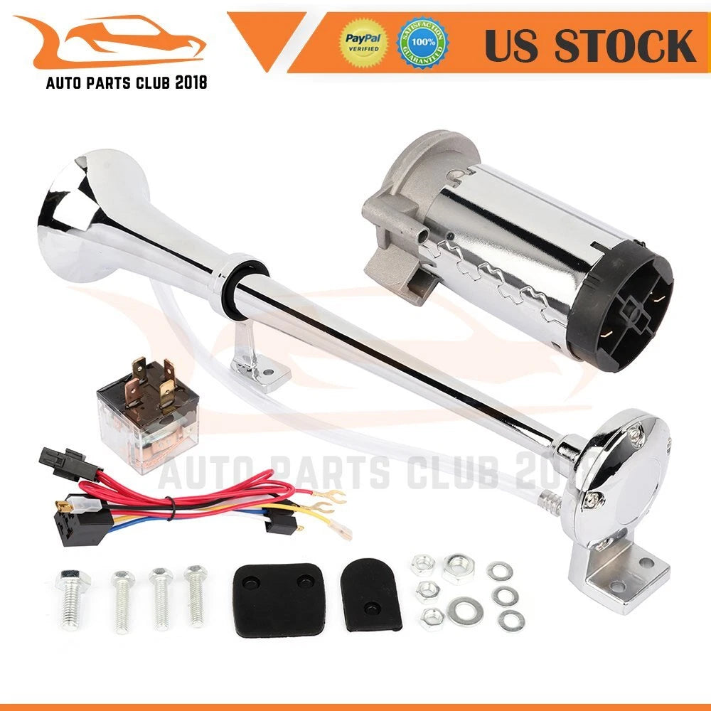 Single Trumpet Air Horn Compressor Kit for Car Truck Boat (DC12V)