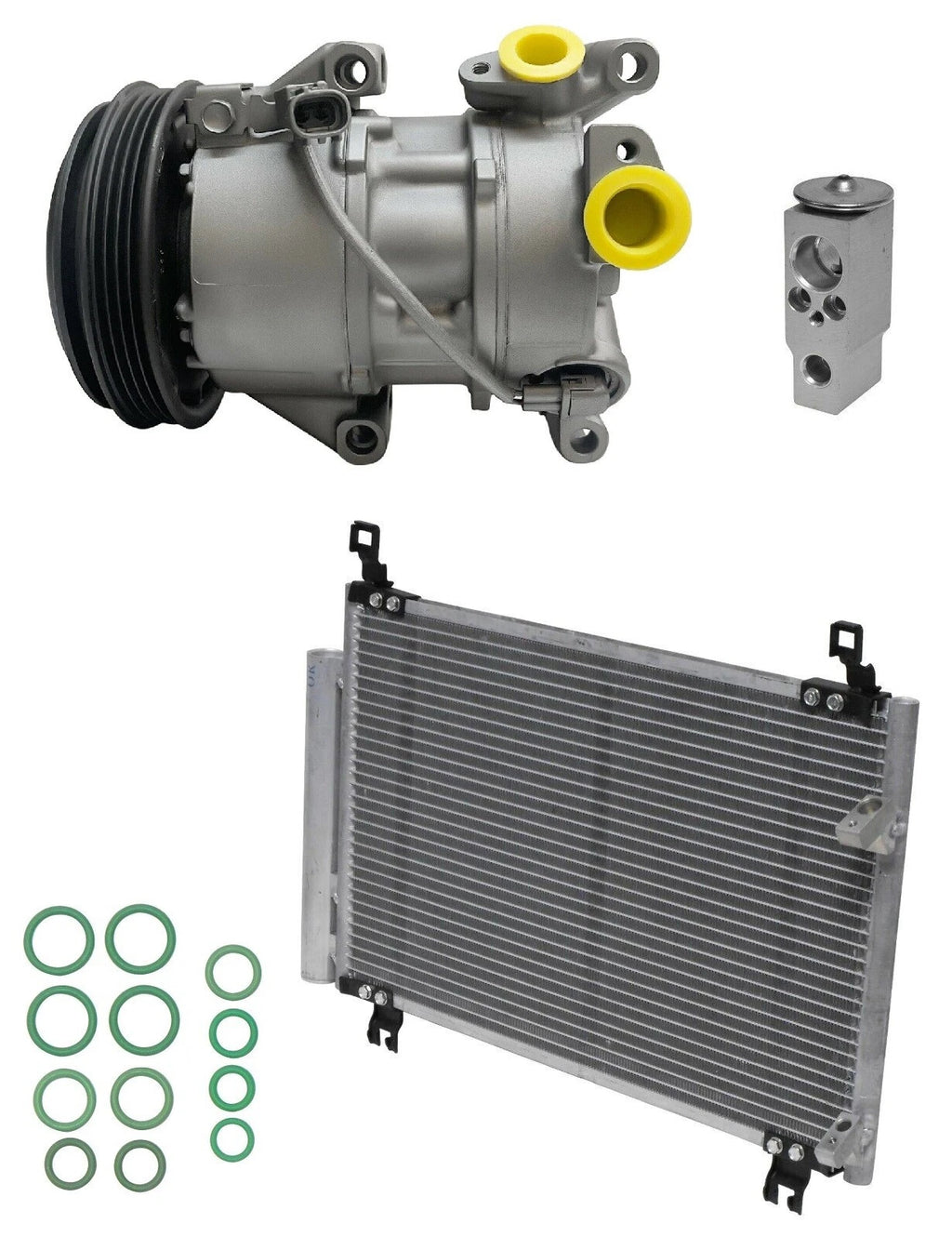 AC Compressor Kit w Condenser for Toyota Yaris 1.5L (2014–2014)