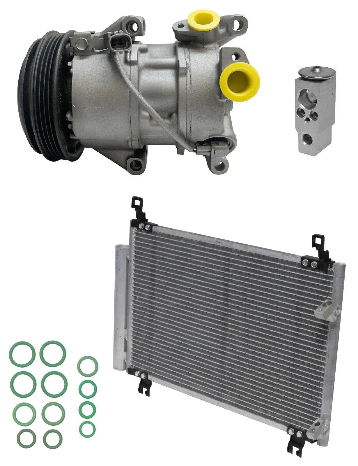 AC Compressor Kit w Condenser for Toyota Yaris 1.5L (2014–2014)