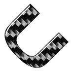 Carbon Black Alphabet Letter Decals for Car Badge Emblem - Universal