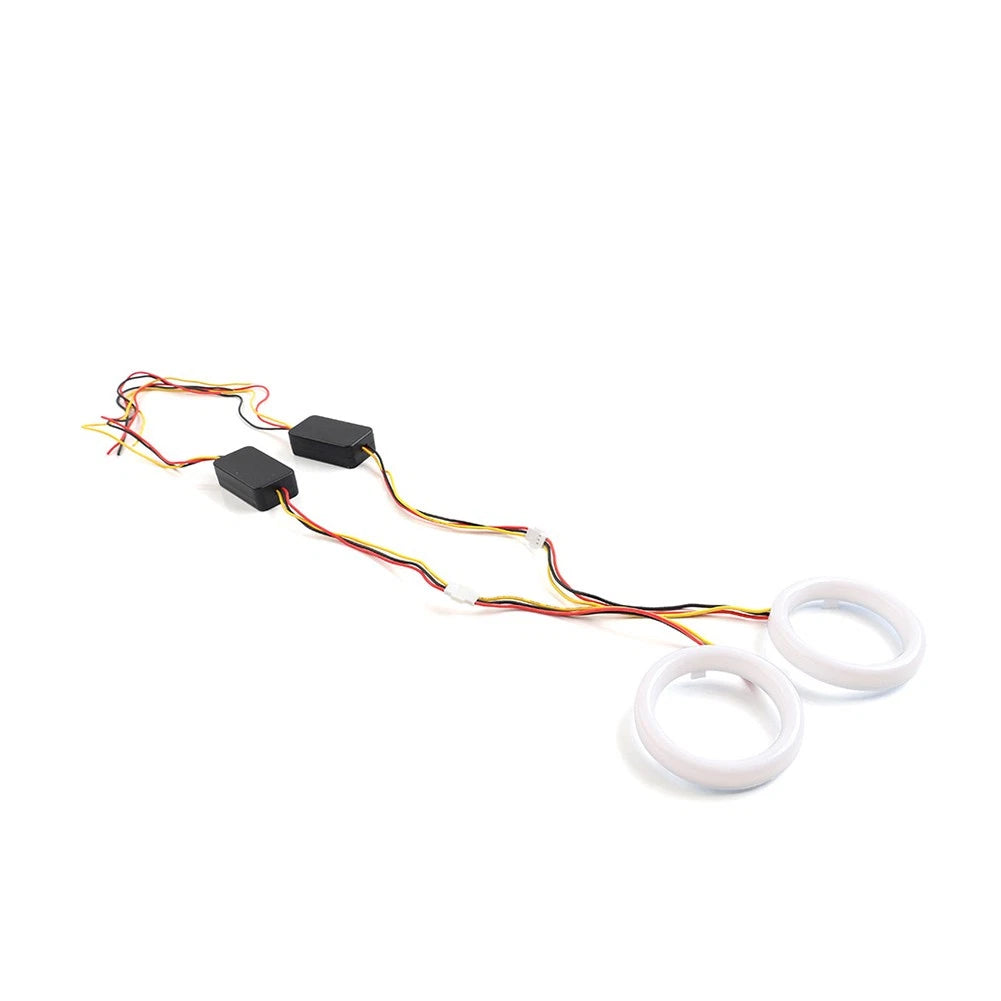 2X 90MM Switchback LED Angel Eyes Halo Rings for Car Headlight Retrofit