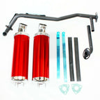 Twin Exhaust Pipe for 125cc Bull Style Farm Quad Dirt Bike ATV (2010–2023)