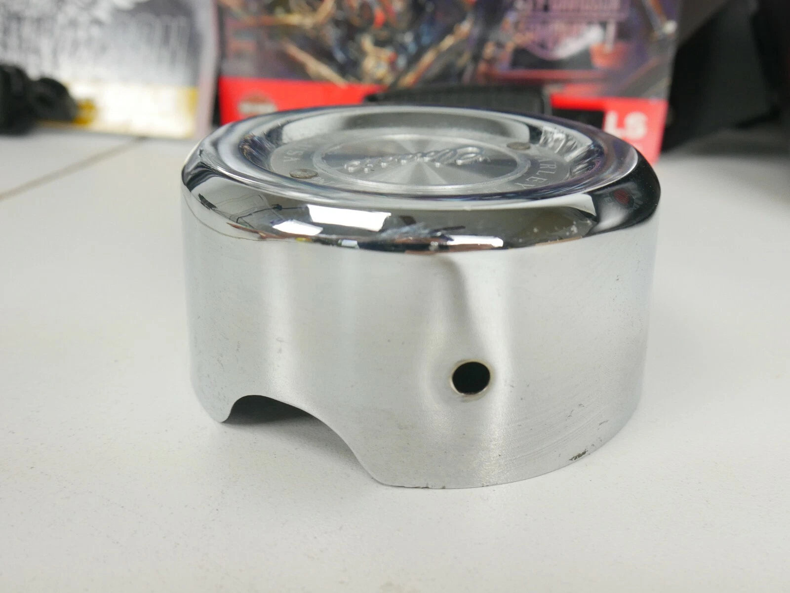 Genuine OEM Left Chrome Front Brake Caliper Cover for Harley Davidson FLHT (1987–1999)