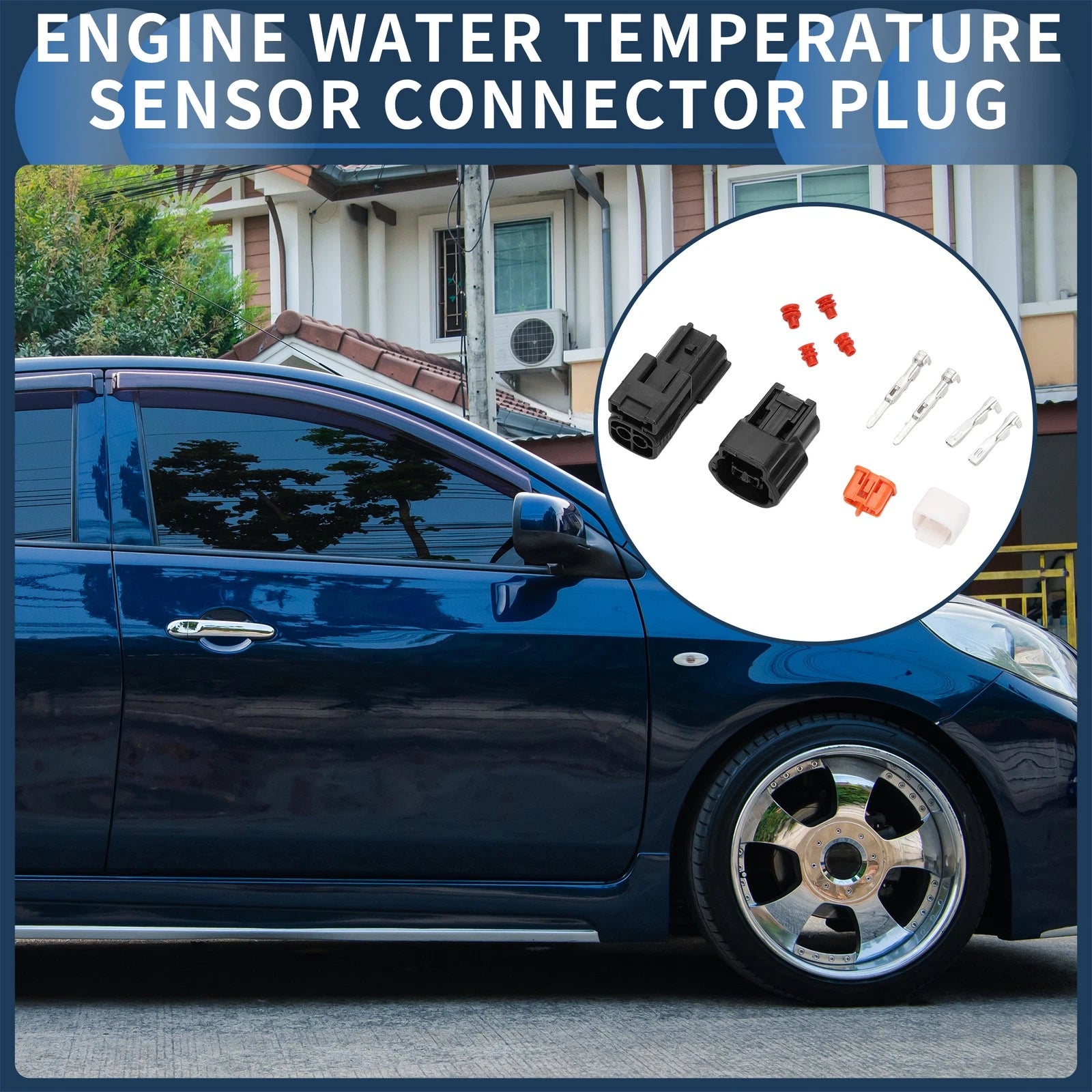 2 Pin Engine Water Temperature Sensor Connector Plug for Nissan 