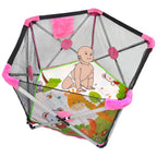 Safety Playpen for Infants and Toddlers (Portable, Foldable, Mesh)