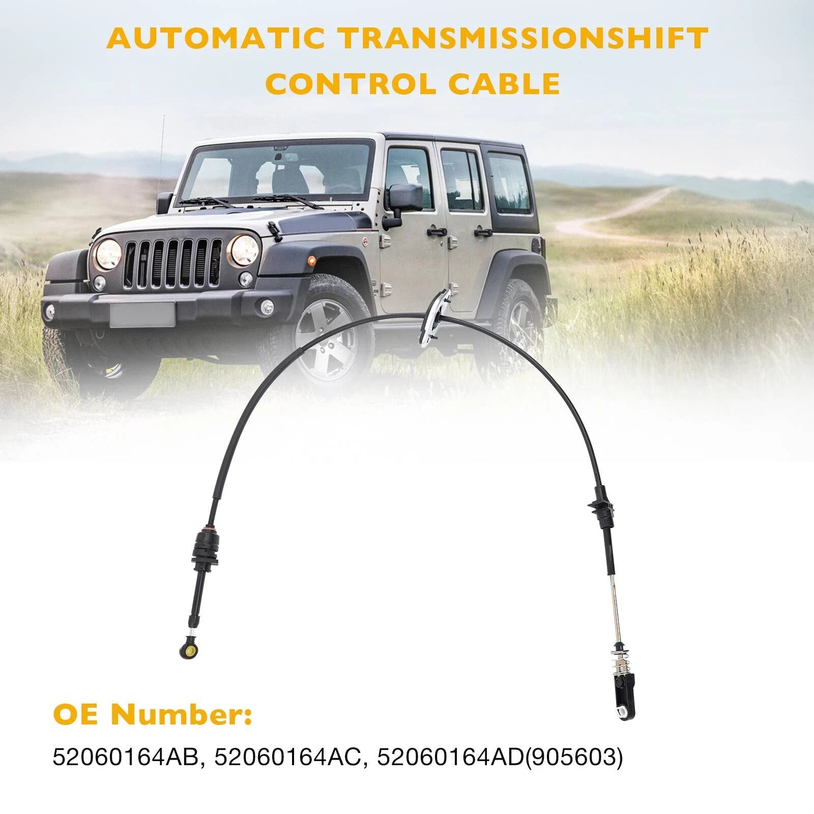 Automatic Transmission Gear Shift Cable for Jeep Wrangler JK (2007–2010) 52060164AB