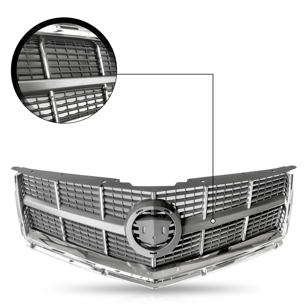 Chrome Front Bumper Upper Grille for Cadillac SRX (2010-2012)