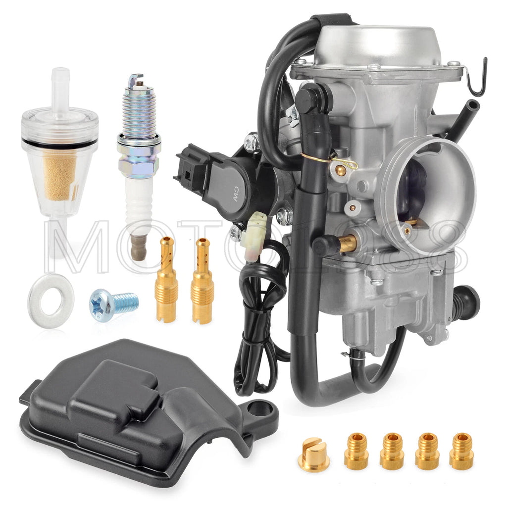 Carburetor & Spark Plug for Honda Foreman Rubicon 500 TRX500 (2001–2012)
