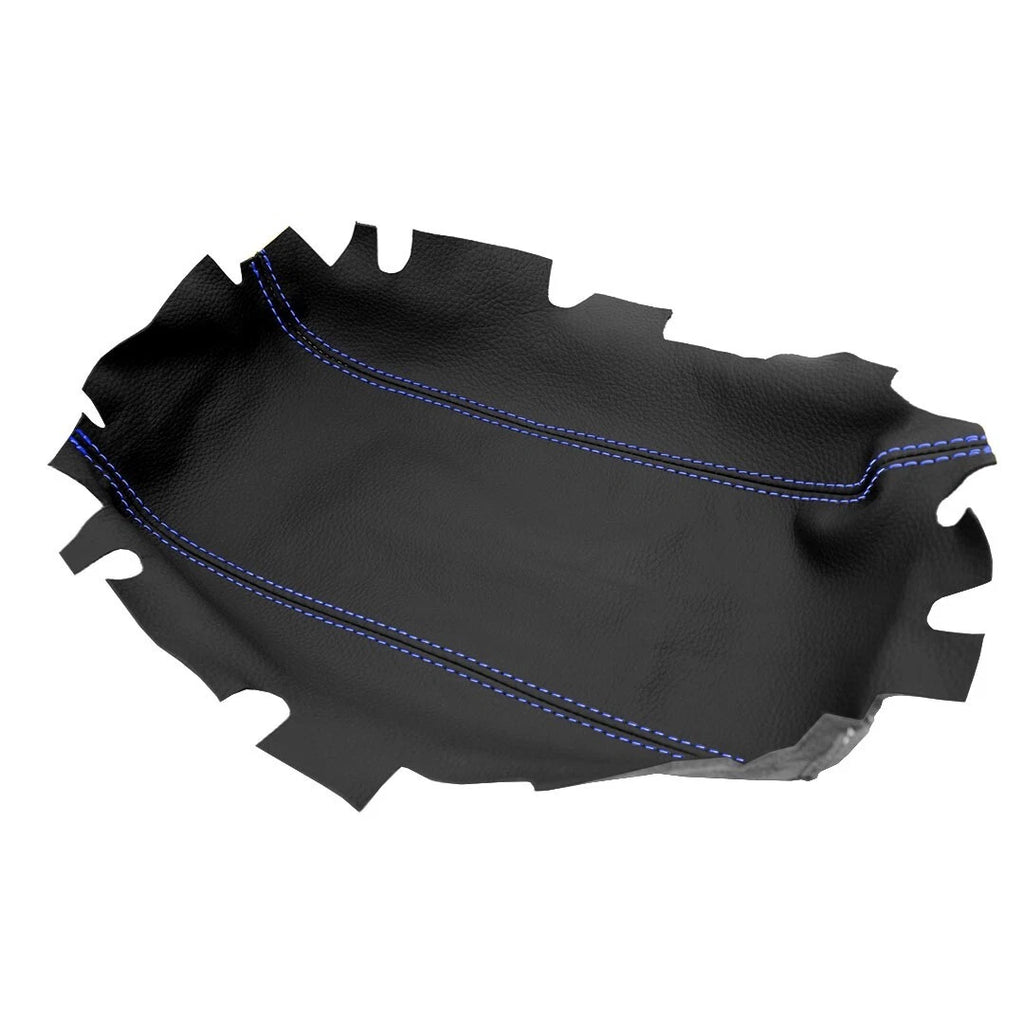 Leather Synthetic Console Armrest Cover for Honda Civic (2012–2015) Blue Stitch