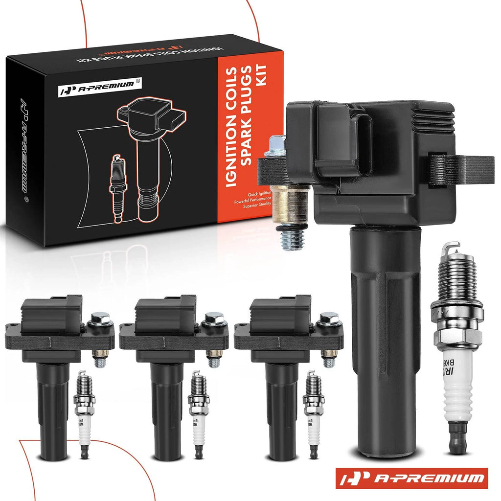 Set of 4 Ignition Coils & 4 Iridium Spark Plugs for Subaru Impreza (2002–2007)