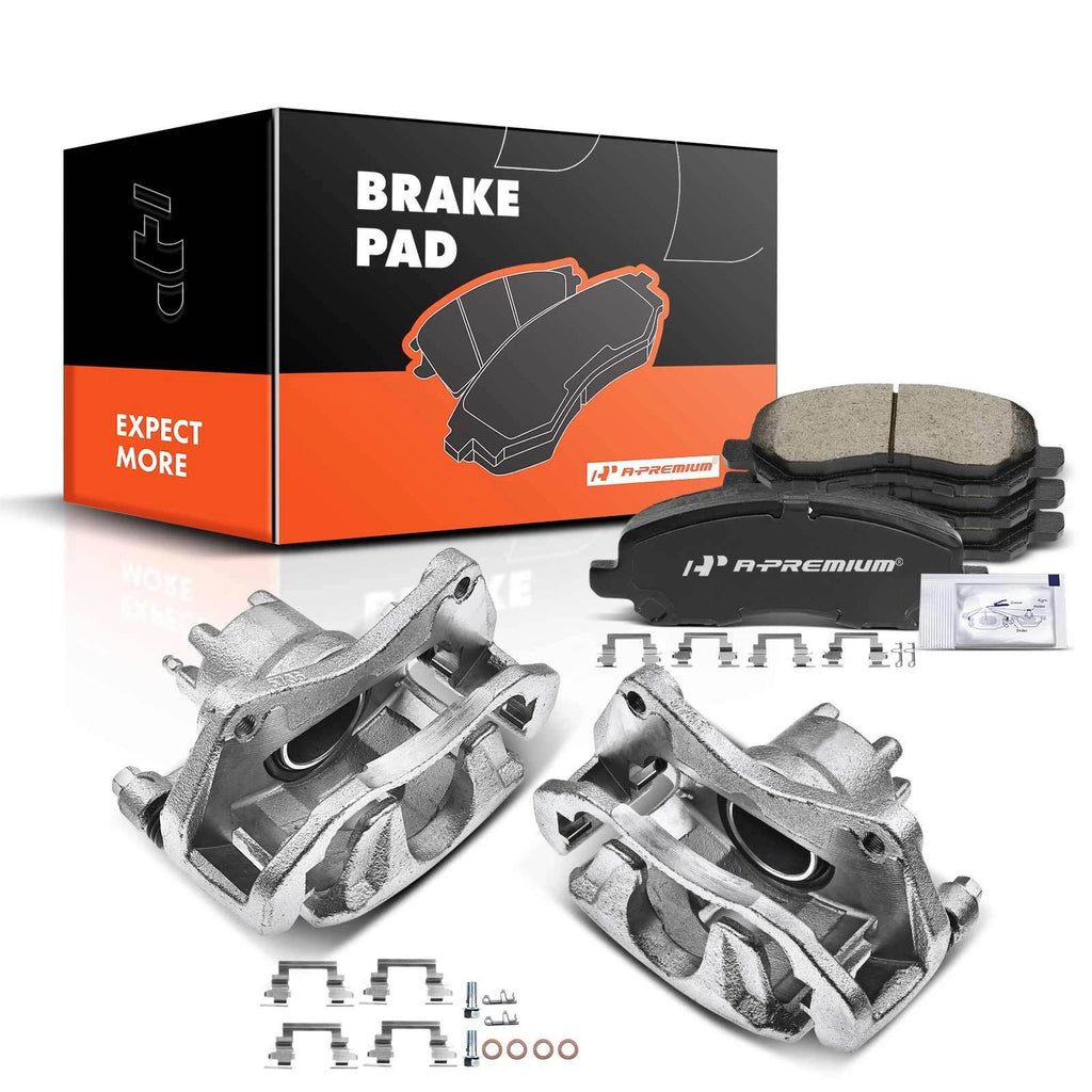 2X Front Brake Caliper with Brake Pad for Mitsubishi Lancer (2008–2017)