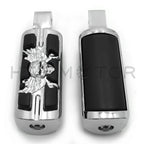Chrome Pirate Skull Footpegs for Yamaha FZ6R (2009–2016), FZ-1 (2001–2016)