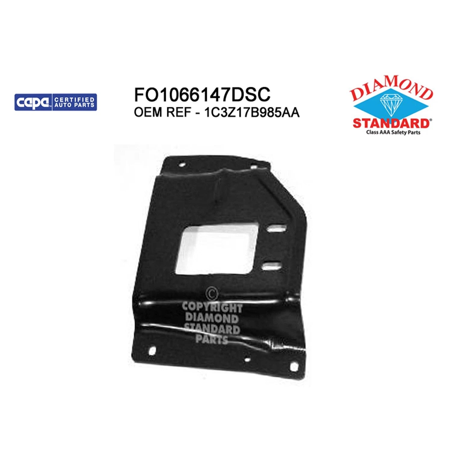 Replacement Front Driver Side Bumper Mounting Plate for 2001-2004 Ford Excursion