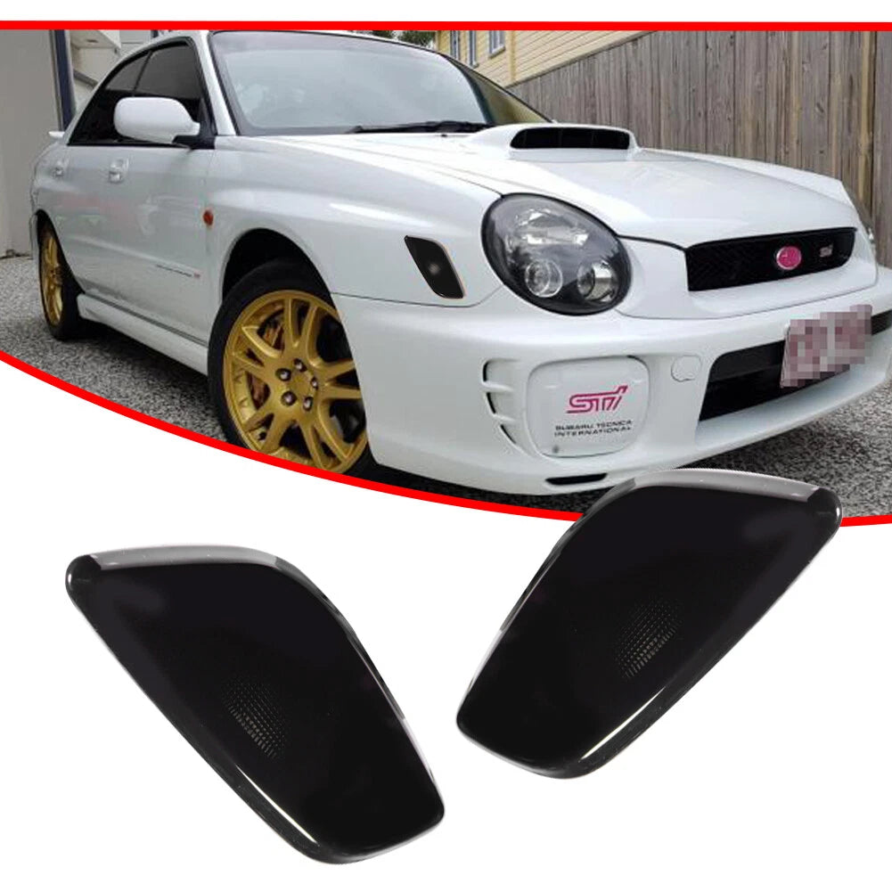 Smoked Front Side Corner Marker Signal Lights Lens Kit for Subaru Impreza (2002–2003)