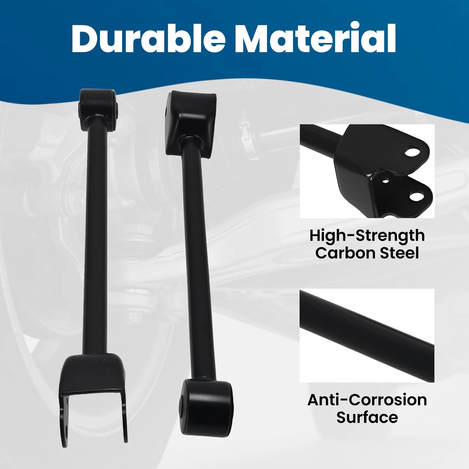 2x Front Upper Control Arms for Jeep Wrangler JK (2007–2018)