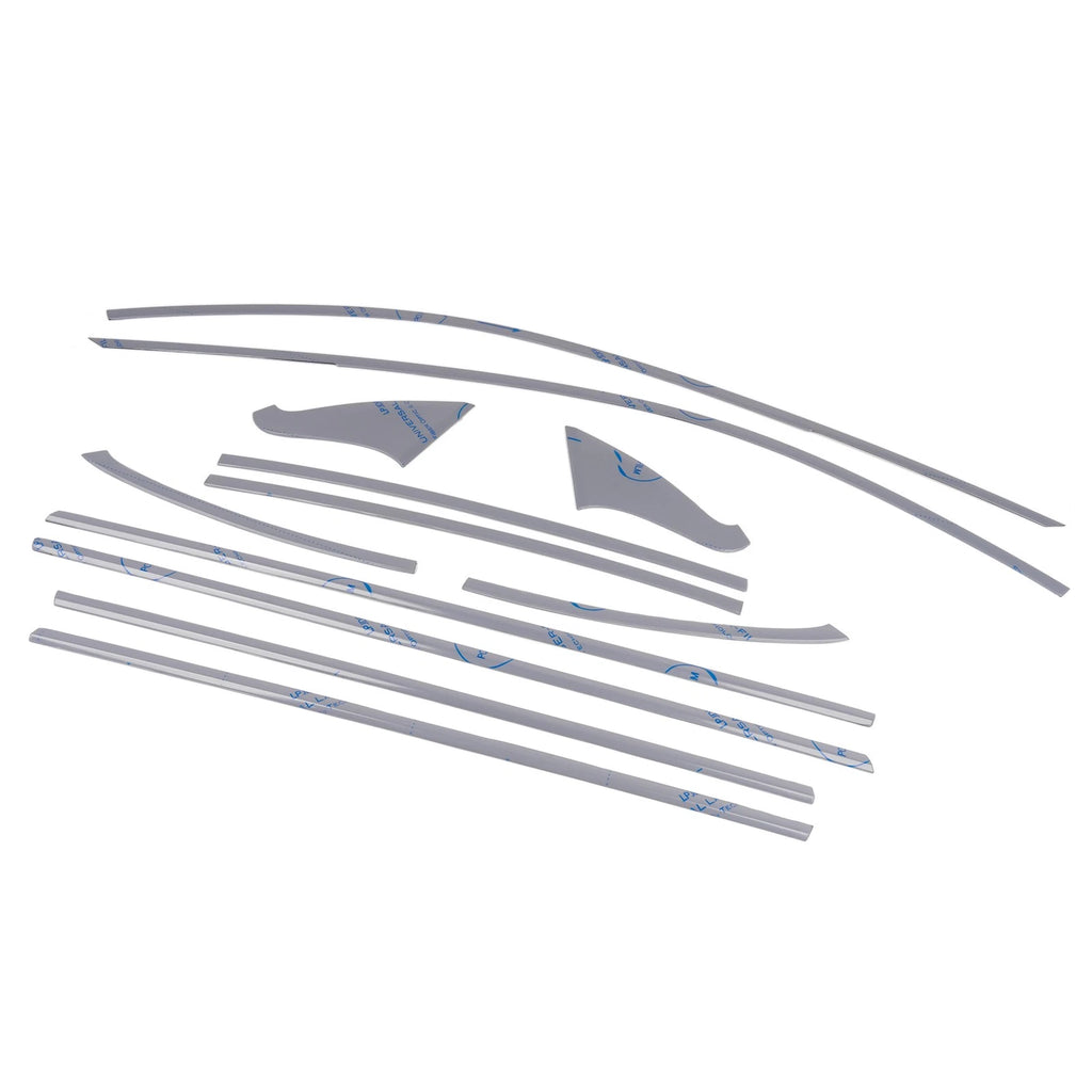 12x Gloss Black Window Trim Cover Kit for Infiniti Q50 (2014–2024)