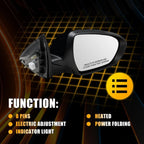 Pair Power Folding Heated Door Mirrors for Kia Optima (2012-2013)