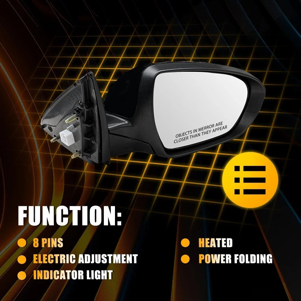 Pair Power Folding Heated Door Mirrors for Kia Optima (2012-2013)