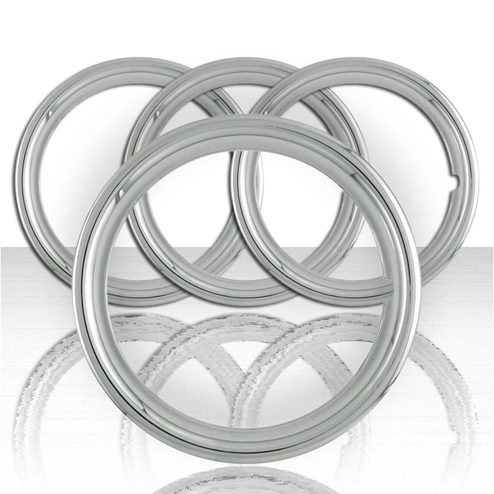 14" CHROME TRIM RINGS BEAUTY BANDS GLAMOUR RIM STEEL WHEELS LUG RIMS for CHEVY