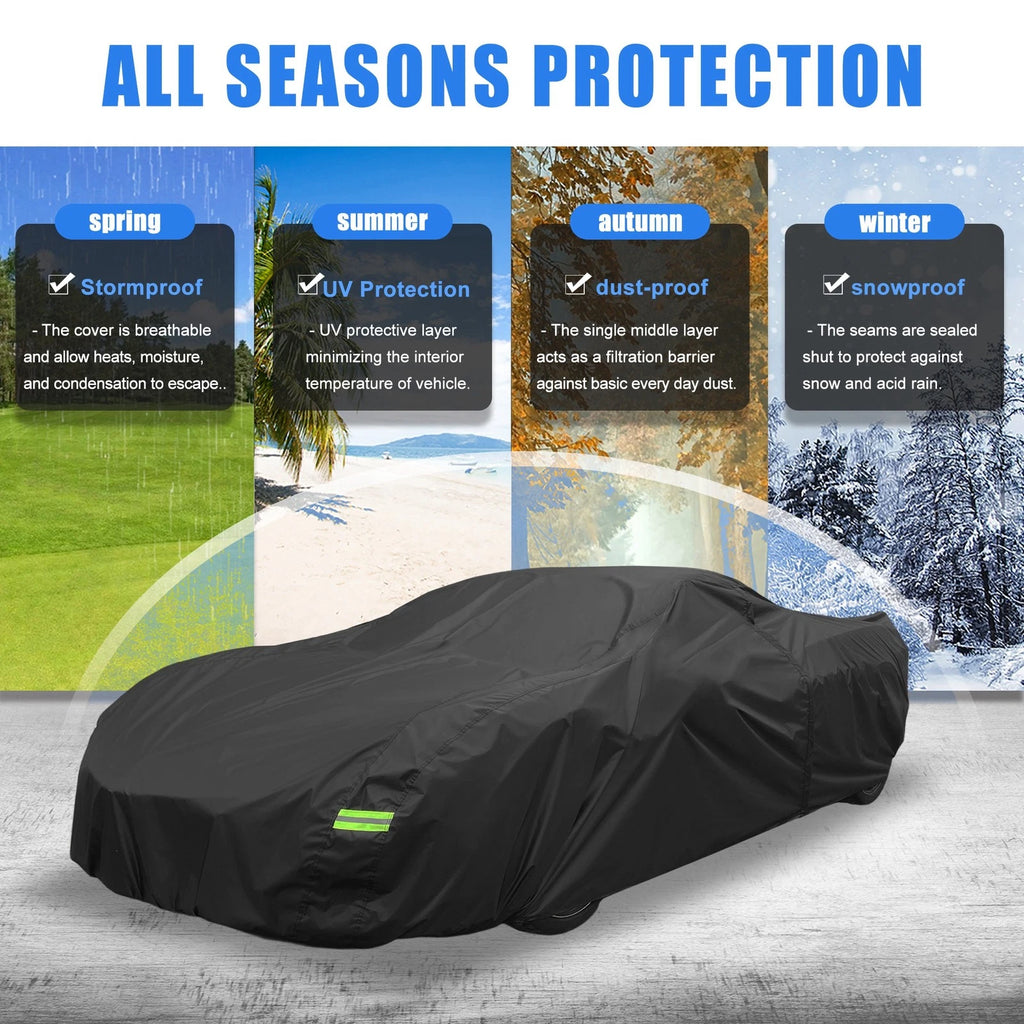 Waterproof Car Cover for Chevrolet Corvette C3 (1968–1981) with Zipper Black