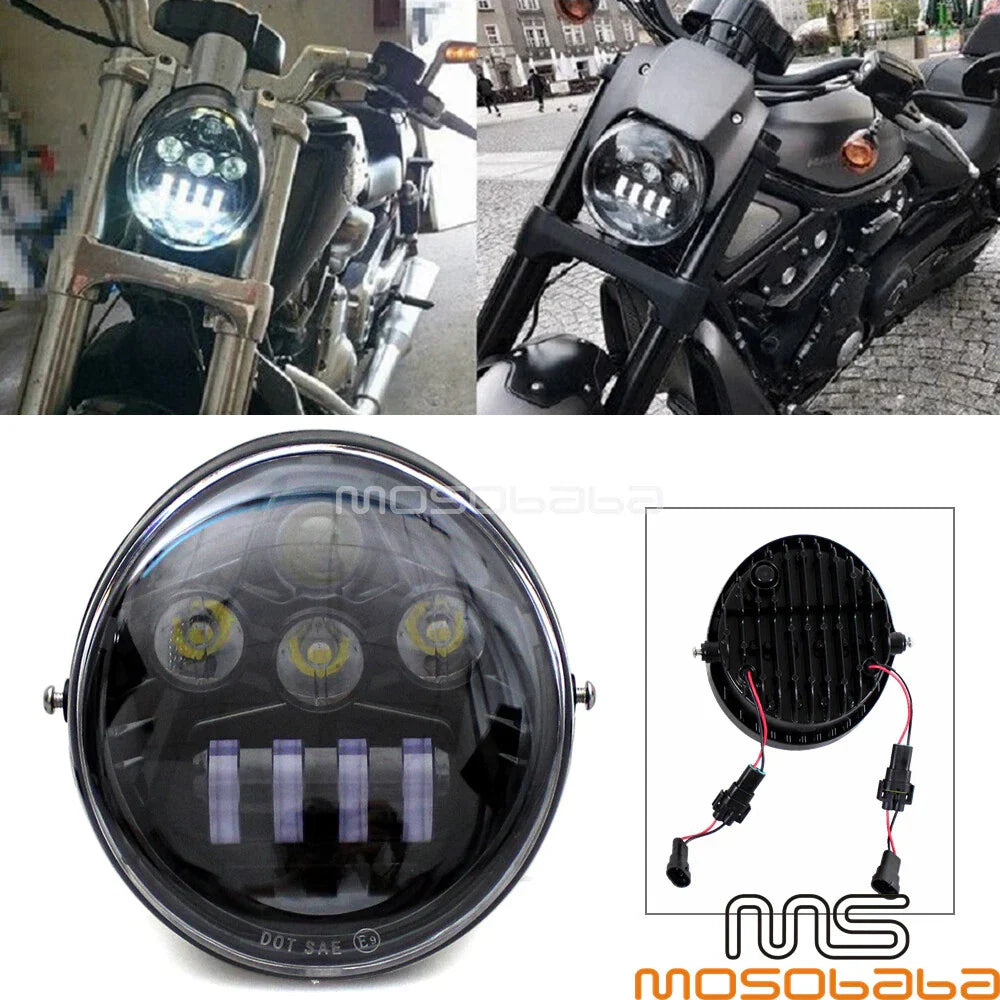 DOT Approved LED Headlight Kit for Harley-Davidson V-Rod (2002-2017)