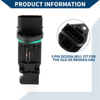 MAF Sensor for BMW M5 (2000–2003) No.13621433566 Black