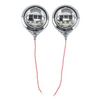 Chrome Auxiliary Fog Passing Lights & Housing Bucket for Harley Davidson