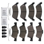 8pcs Ceramic Brake Pads Kit for Chrysler Town & Country (2001–2007)