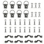 Stainless Steel D Rings Hardware Kit for Kayak (16 Screws Nuts)