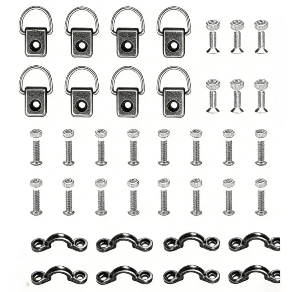 Stainless Steel D Rings Hardware Kit for Kayak (16 Screws Nuts)