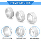 Set of 4 AC Engine Start Switch Knob Cover Rings for Honda Civic (2022–2024) Silver Tone