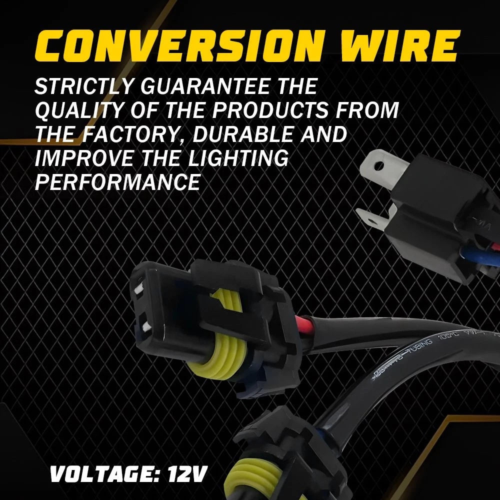 2X Headlight Bulb Adapter Connector for H6054 to 9005 9006