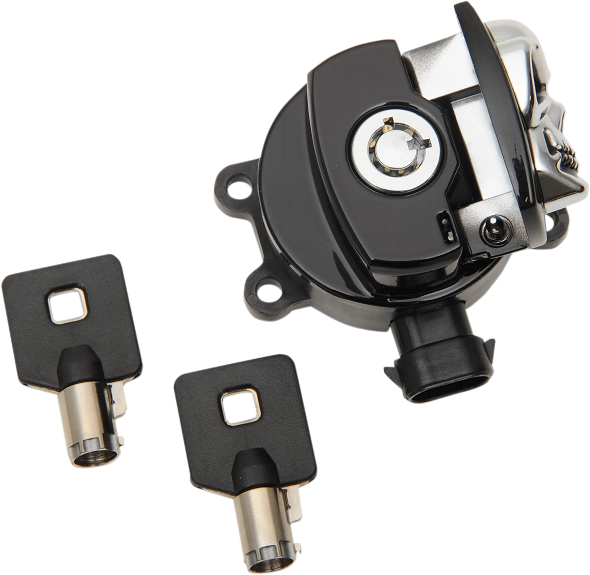 Ignition Switch - Skull - Black for Drag Specialties (E21-0214GBSKD)
