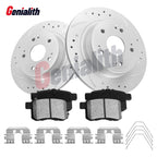 Rear Disc Rotors & Ceramic Brake Pads Kit for Honda Accord Acura TSX (2009–2014)