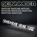 Silver Left Side Intake Camshaft 5047912AD for Dodge Jeep Chrysler (2016–2024)