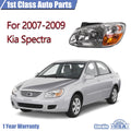 Headlight Assembly for Kia Spectra (2007–2009) Left Clear Lens Halogen Bulb