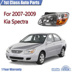 Headlight Assembly for Kia Spectra (2007–2009) Left Clear Lens Halogen Bulb