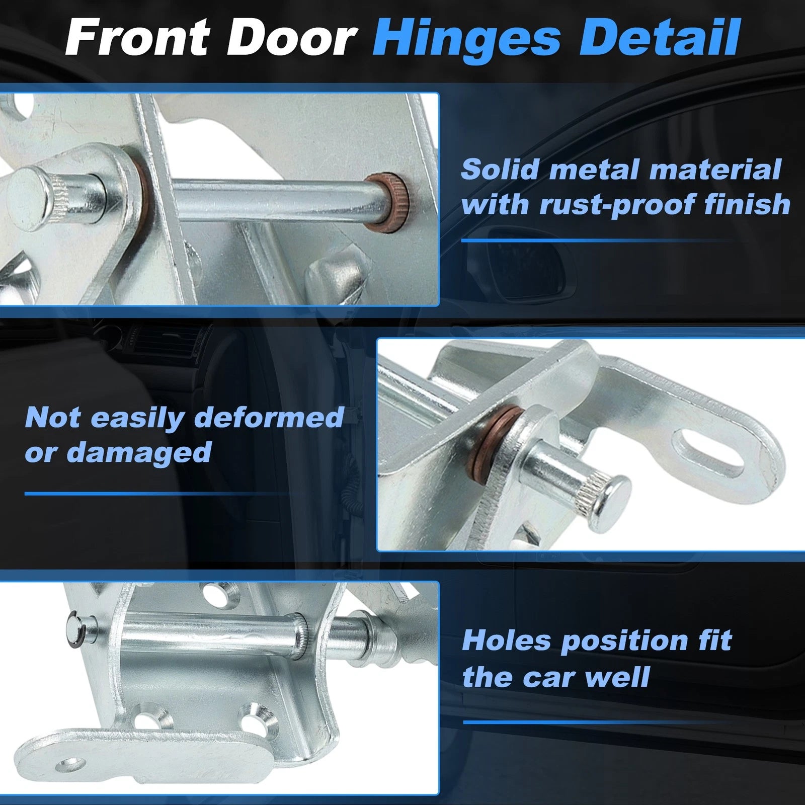 Front Left Upper Lower Door Hinge Kit for Chevy Blazer S10 (1995–2005) 15981545