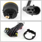 3.5" Round Aluminum Housing Yellow 5W LED Fog Light Lamp + Mount