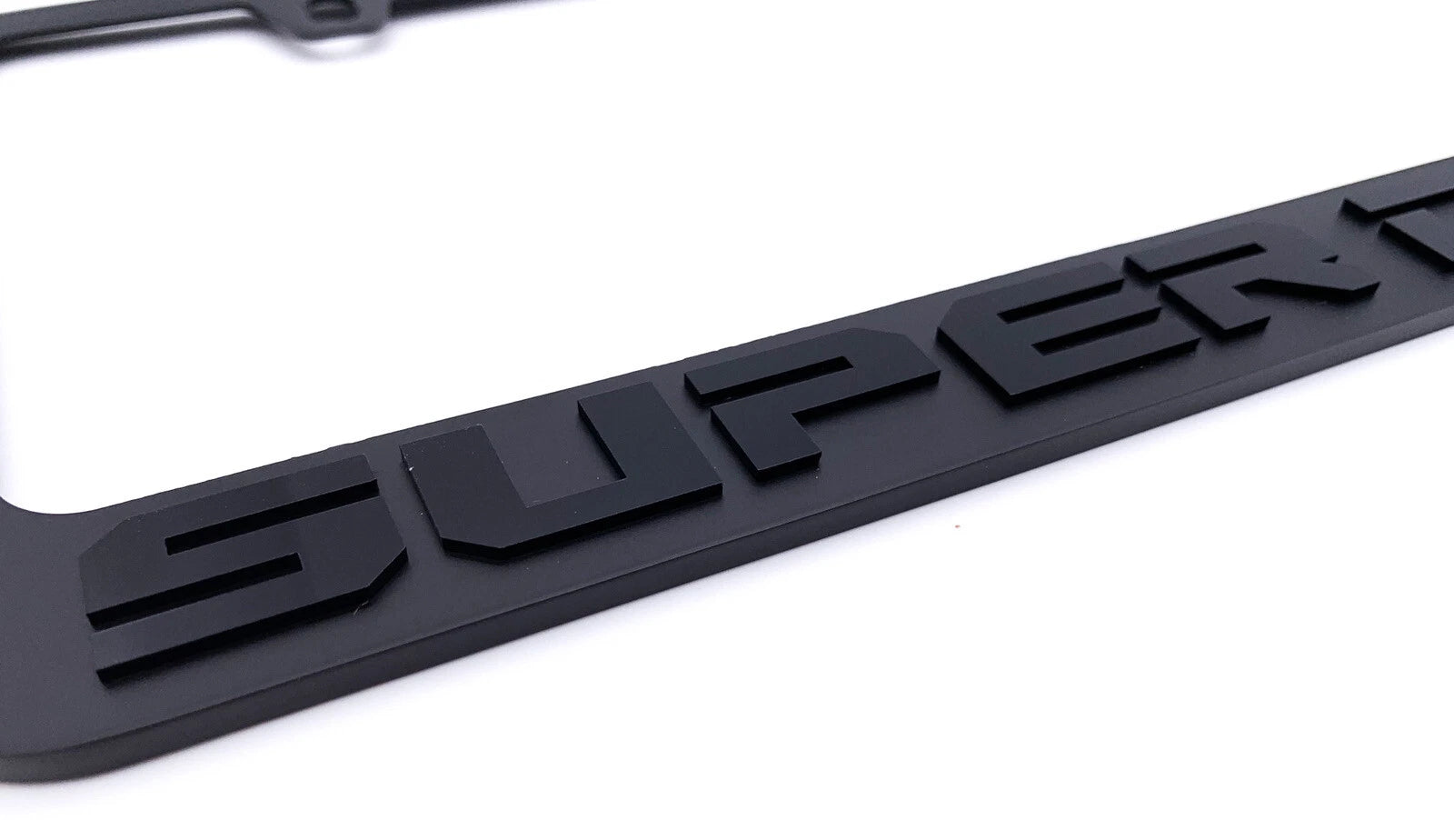 Matte Black License Plate Frame with Emblem for Ford F-250 F-350 (2017–2024)